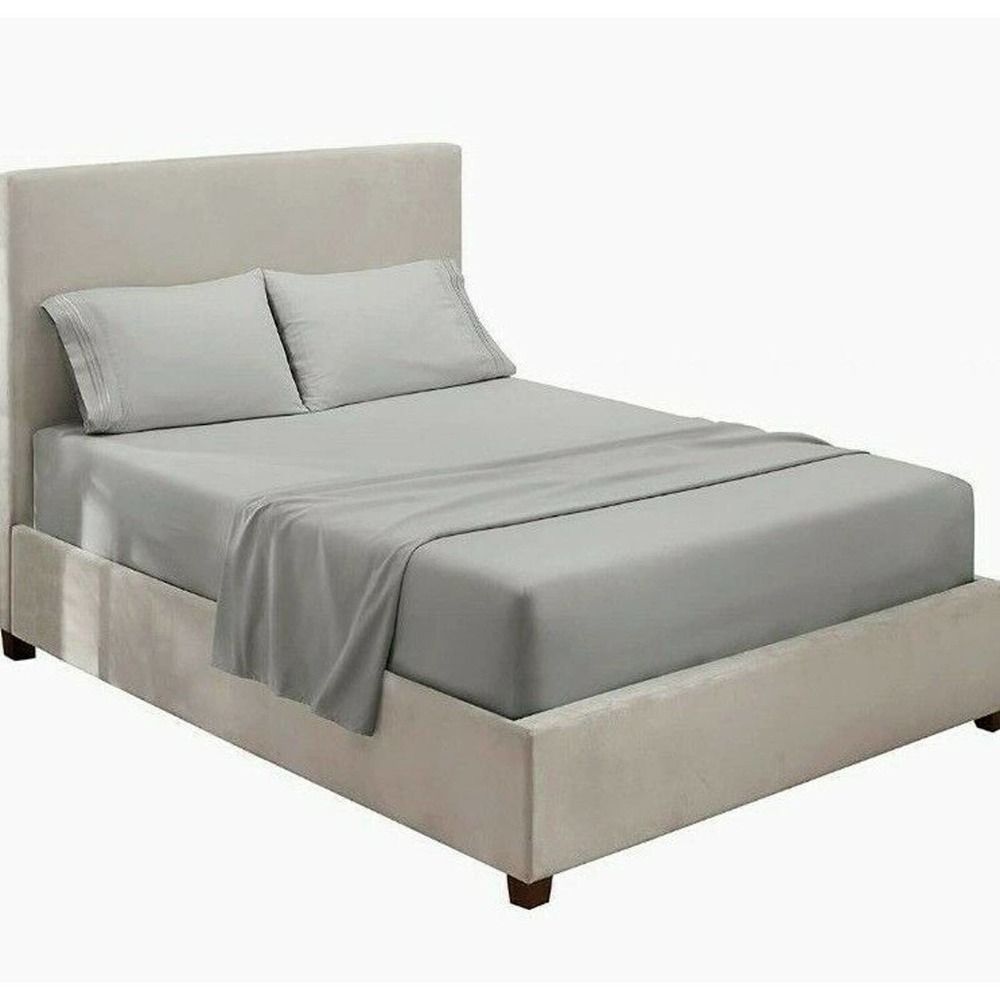 Clara Clark Full Size Sheets Premier 1800 Series Deep Pocket Silver Gray NWT